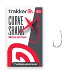 Trakker Curve Shank XS Hooks  (Micro Barbed) Hiermit präsentieren wir unsere Trakker Curve Shank XS hooks. Sie wurden sorgfältig entwickelt und besitzen eine stärkere und dickere Drahtstärke, um dein Angelerlebnis zu verbessern. Mit Präzision und Langlebigkeit gefertigt, sind diese Haken darauf ausgelegt, auch den anspruchsvollsten Karpfenangel-Szenarien gerecht zu werden. Das einzigartige Design des gebogenen Schenkels sorgt für außergewöhnliche Hakeffizienz und sicheren Halt, um dir den Vorteil beim Fang der scheuen Karpfen zu verschaffen.  Egal, ob du eine D-Rig- oder Slip-D-Rig-Montage verwendest, unsere Karpfenhaken sind die perfekte Wahl für Karpfenbegeisterte aller Erfahrungsstufen. Rüste deine Angelausrüstung auf und entdecke das Potenzial für erfolgreiche Karpfenangelabenteuer mit unseren Curve Shank Karpfenangelhaken. PRODUKTMERKMALE: Chemisch geschärft mit gerader Spitze Aggressives Hakenmuster mit gebogenem Schaft und geradem Öhr Geschmiedeter EXTRA-robuster, dickerer Stahldraht Nicht-reflektierende PTFE-Schutzbeschichtung Lange Nadelspitze mit Mikro-Widerhaken
